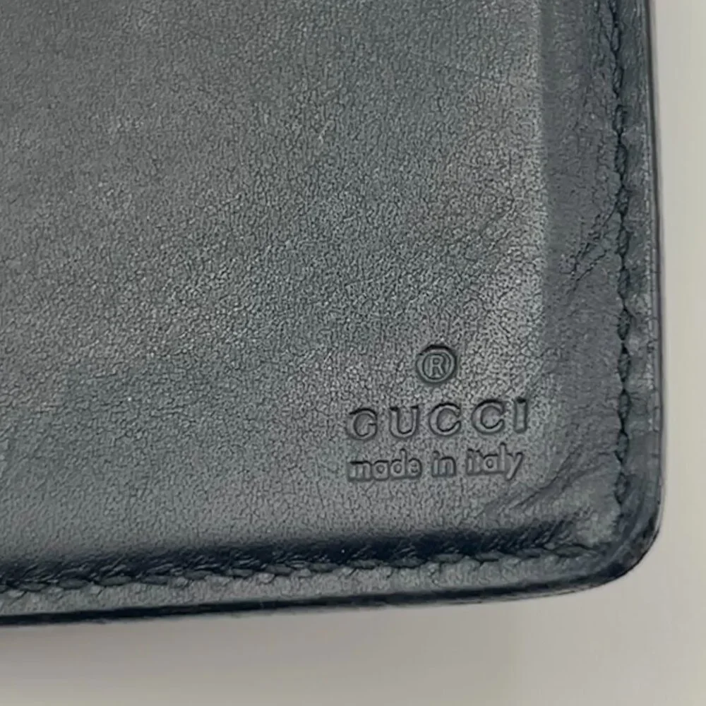 Gucci GG Sima Guccissima Black Leather Long Contiental Wallet COA + Dustbag - Picture 4 of 6